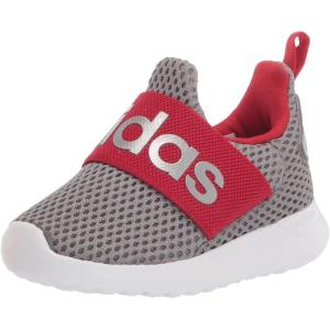 adidas Infant Boys Lite Racer Adapt 4.0 Slip On Sneakers Shoes Casual – Black(Grey/Silver Metallic/Scarlet)