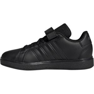 adidas Kids’ Grand Court 2.0 Sneakers(Black/Black/Grey/Black)