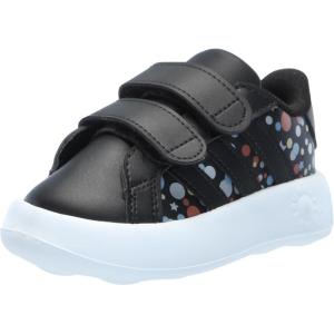 adidas Kids’ Grand Court 2.0 Sneakers(Black/Black/Silver Metallic)