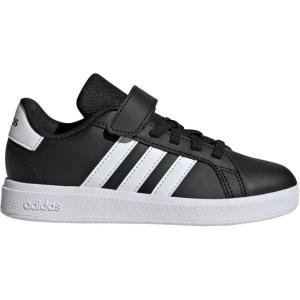 adidas Kids’ Grand Court 2.0 Sneakers(Black/White/Black/Black)