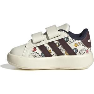 adidas Kids’ Grand Court 2.0 Sneakers(Cloud White/Aurora Ruby/Ink)