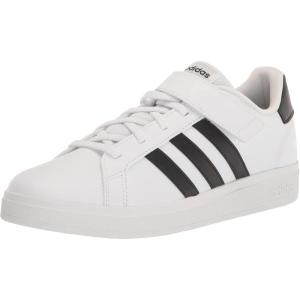 adidas Kids’ Grand Court 2.0 Sneakers(Ftwr White/Core Black/Core Black (Elastic))