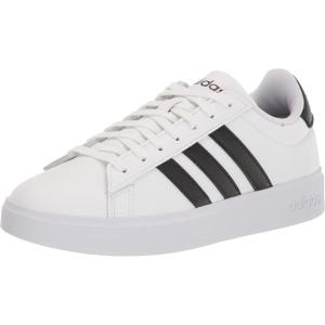 adidas Kids’ Grand Court 2.0 Sneakers(White/Core Black/Core Black)