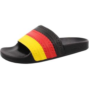 adidas Men’s Adilette Slide Sandal(Black/Red/Yellow)