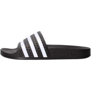 adidas Men’s Adilette Slide Sandal(Core Black White Core Black)
