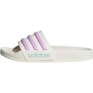 adidas Men’s Adilette Slide Sandal(Off White Bliss Lilac Halo Mint)