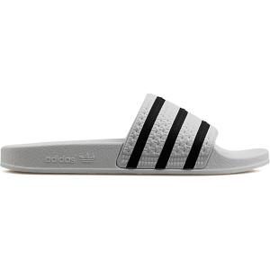 adidas Men’s Adilette Slide Sandal(White Black White)