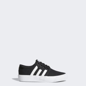 adidas Unisex-Child Seeley Running Shoe(Black/White/White)