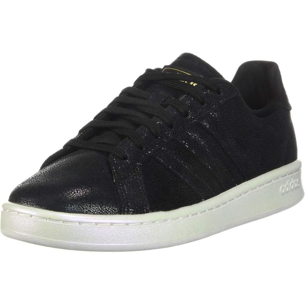 imageadidas Womens Grand Court SneakerBlackBlackWhite