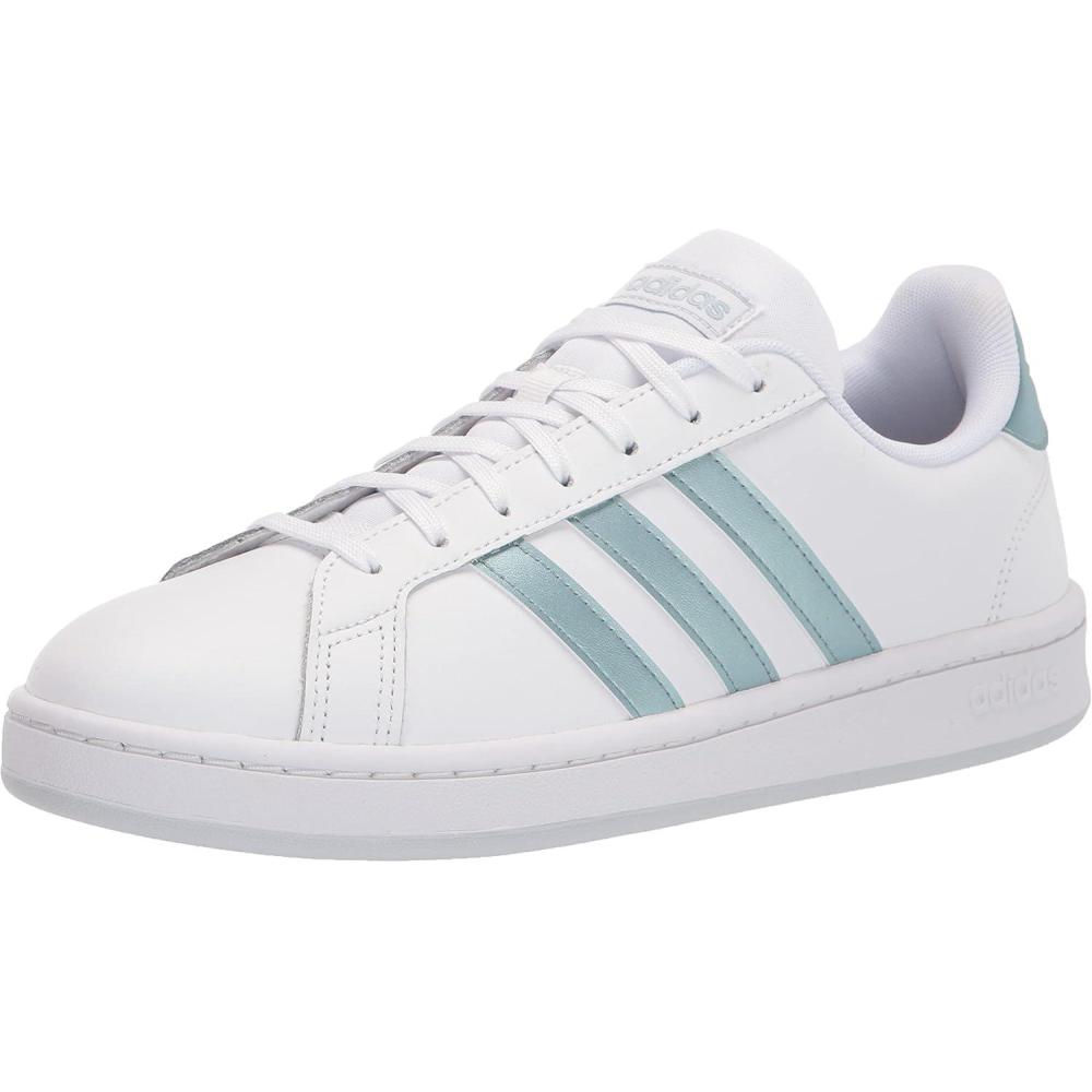 imageadidas Womens Grand Court SneakerWhiteVision MetallicHalo Blue