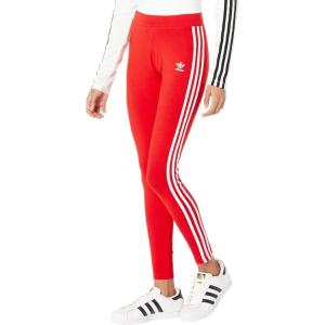 adidas Originals Women’s Adicolor Classics 3-Stripes Tights(Vivid Red)