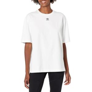 adidas Womens Adicolor Essentials Rib Cropped Crew Neck Short Sleeve Casual Tops Casual – Black(White)