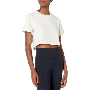 adidas Womens Adicolor Essentials Rib Cropped Crew Neck Short Sleeve Casual Tops Casual – Black(Wonder White)