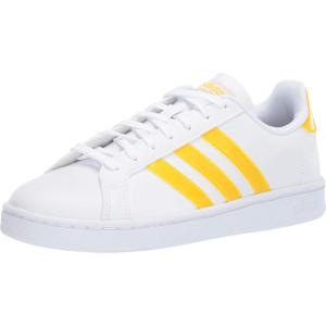 adidas Women’s Grand Court Sneaker(White/Bold Gold/Light Granite)