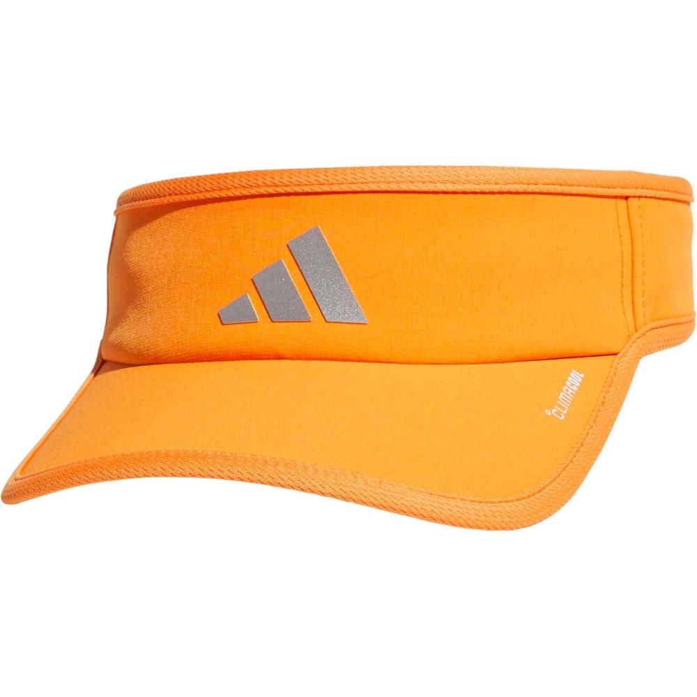 imageAdidas UnisexAdult Superlite Visor  Lightweight Athletic Sport Hat for WorkoutsPure OrangeSilver MetallicWhite
