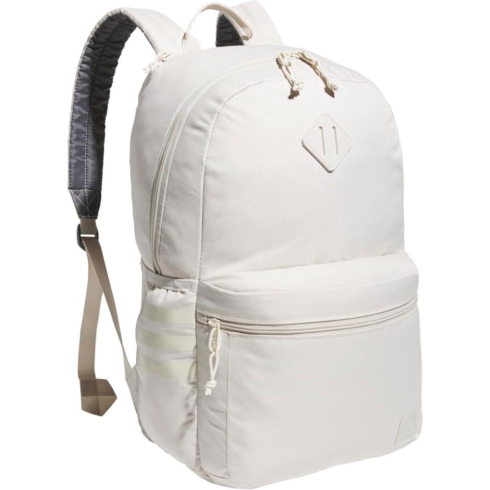 imageadidas 3Stripe Classic Backpack for Men and Women Bag with Laptop Sleeve Meadow Floral Wonder WhiteWonder White50 One SizeAlumina BeigeGrey Four50