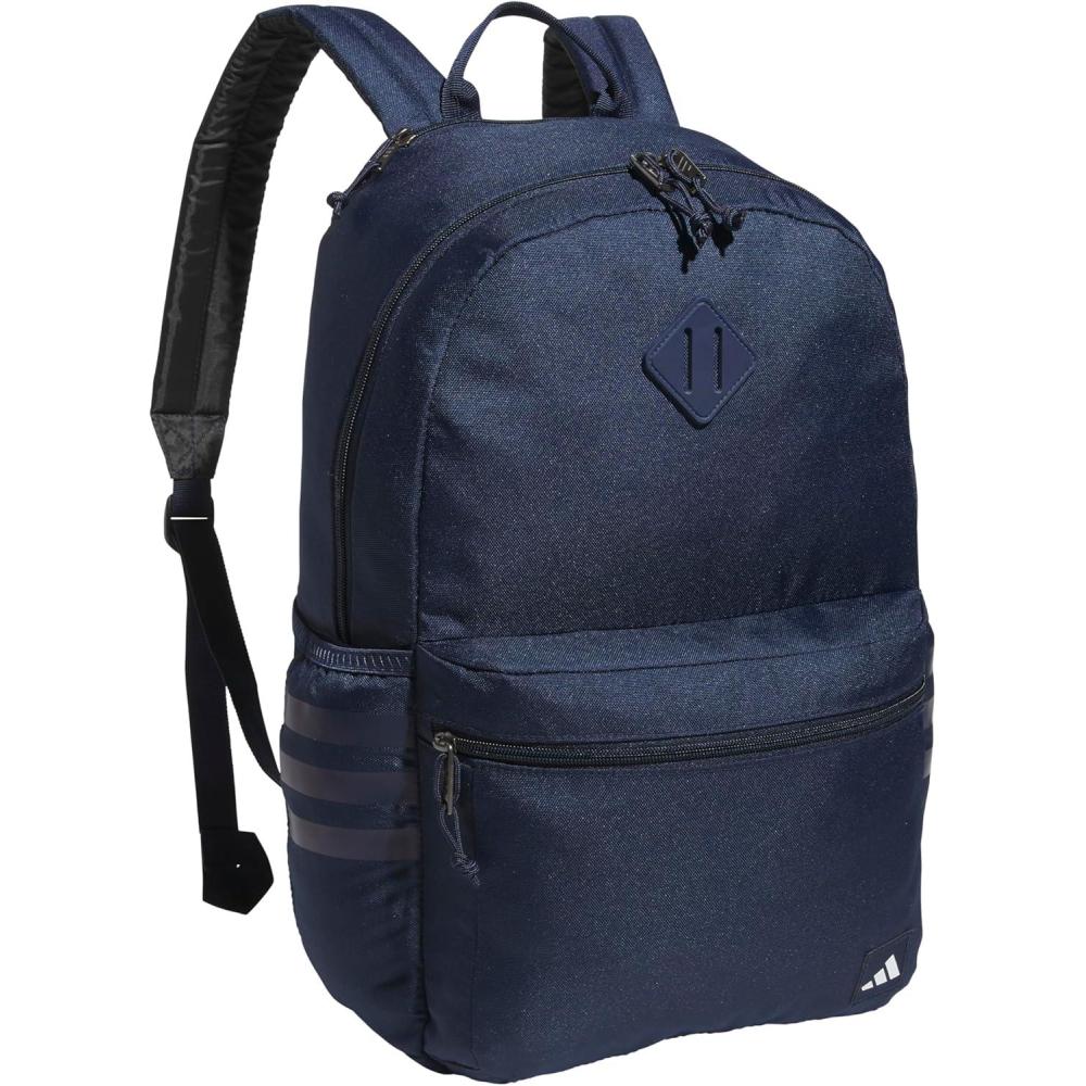 imageadidas 3Stripe Classic Backpack for Men and Women Bag with Laptop Sleeve Meadow Floral Wonder WhiteWonder White50 One SizeCollegiate NavyWhiteBlack