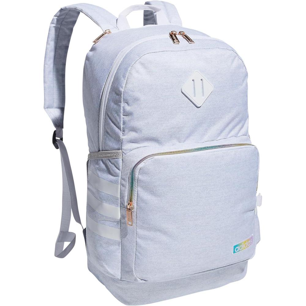 imageadidas 3Stripe Classic Backpack for Men and Women Bag with Laptop Sleeve Meadow Floral Wonder WhiteWonder White50 One SizeJersey WhiteWhite Rainbow40