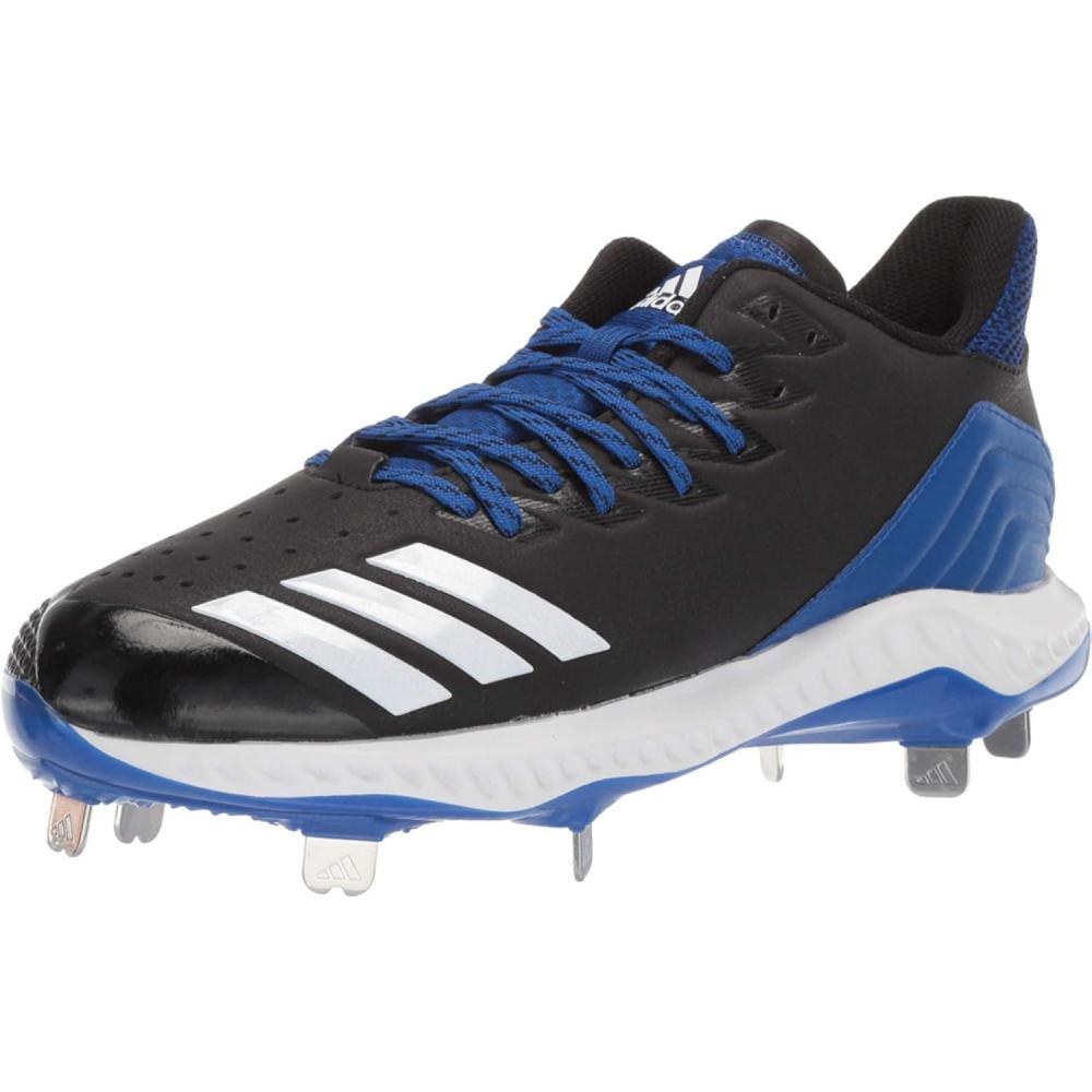 imageadidas Mens Icon Bounce Baseball CleatsBlackWhiteCollegiate Royal