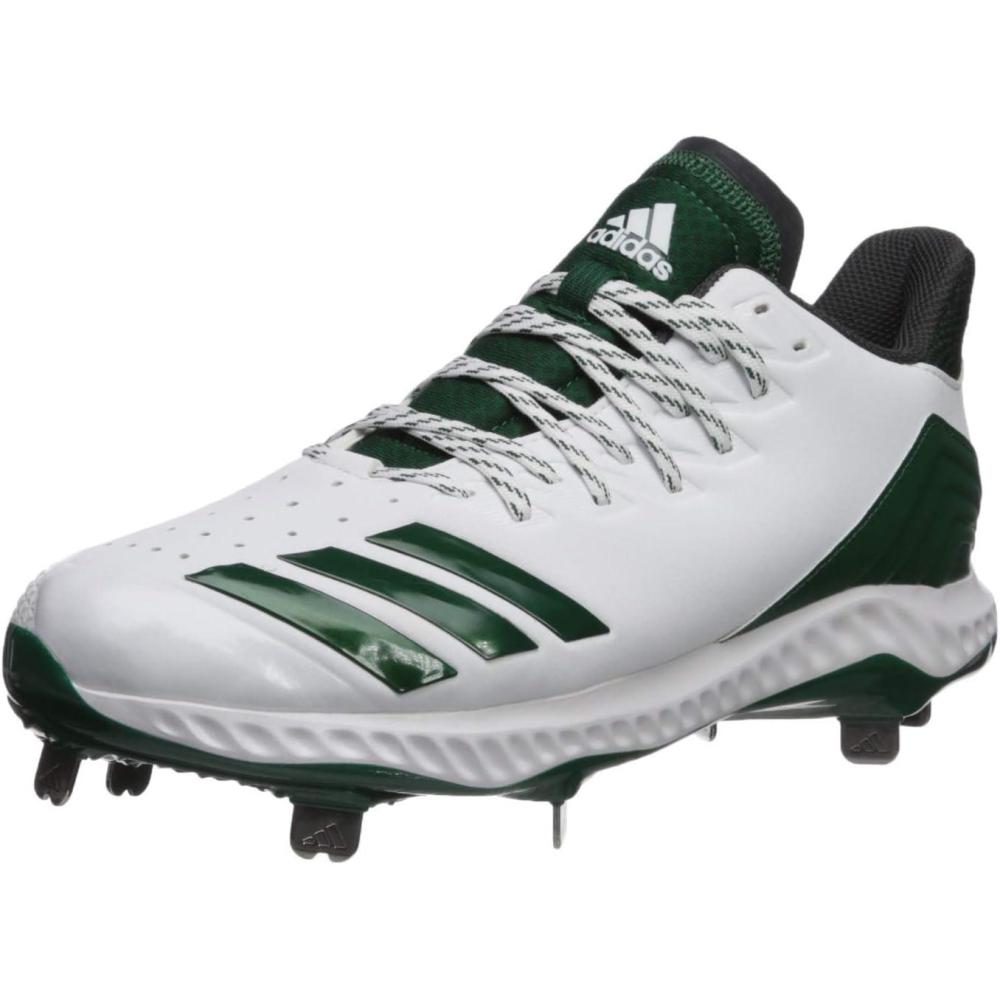 imageadidas Mens Icon Bounce Baseball CleatsWhiteDark GreenCarbon