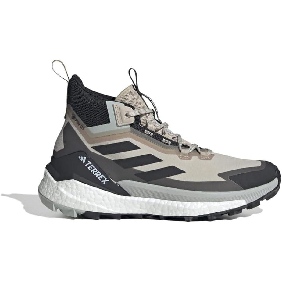 imageadidas Mens Terrex Free Hiker GoreTEX 20 Hiking ShoesWonder BeigeCore BlackSemi Spark