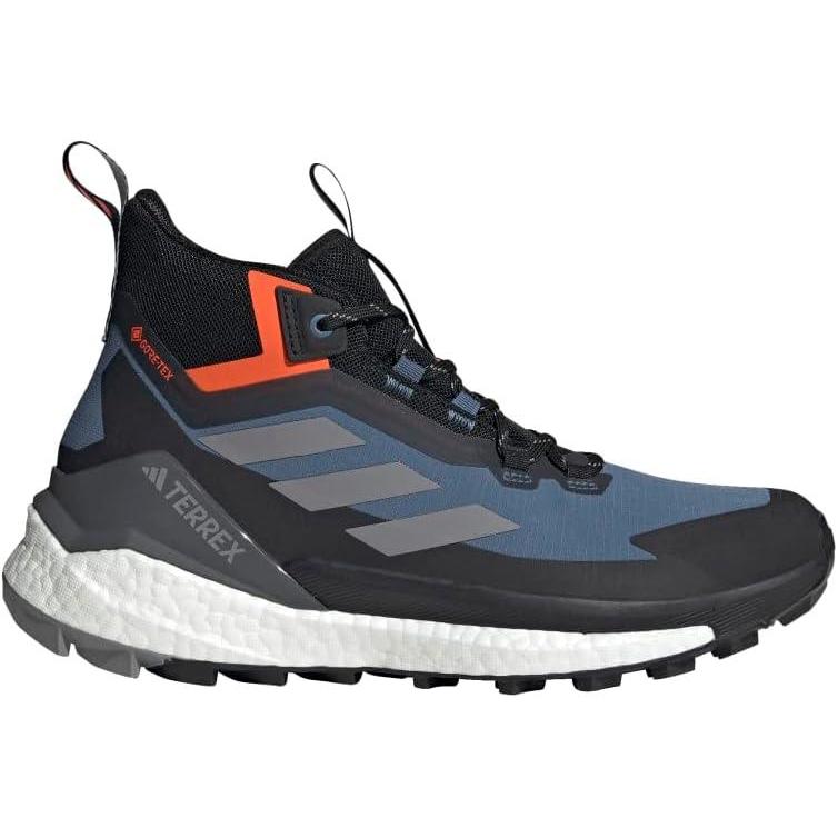 imageadidas Mens Terrex Free Hiker GoreTEX 20 Hiking ShoesWonder SteelGrey ThreeImpact Orang