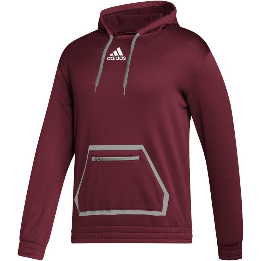 imageadidas unisexadult HoodieTeam Collegiate BurgundySolid Grey