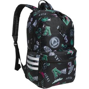 adidas 3-Stripe Classic Backpack for Men and Women, Bag with Laptop Sleeve, Meadow Floral Wonder White/Wonder White/5.0, One Size(Rec League Black/White/5.0)