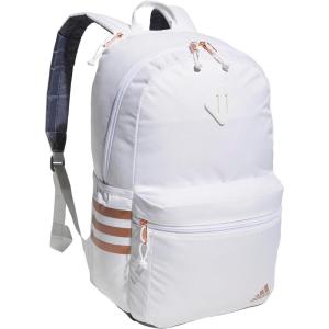 adidas 3-Stripe Classic Backpack for Men and Women, Bag with Laptop Sleeve, Meadow Floral Wonder White/Wonder White/5.0, One Size(White/Rose Gold/Onix Grey/5.0)