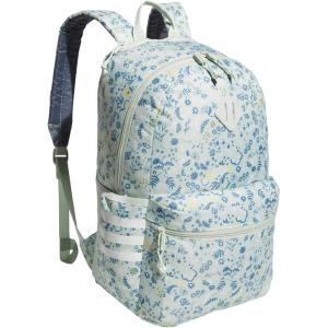adidas 3-Stripe Classic Backpack for Men and Women, Bag with Laptop Sleeve, Meadow Floral Wonder White/Wonder White/5.0, One Size(Woodland Floral Linen Green/Linen Green/5.0)