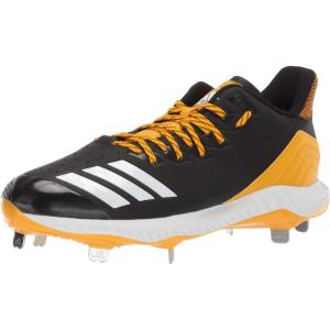 adidas Men’s Icon Bounce Baseball Cleats(Black/White/Collegiate Gold)