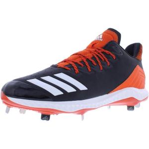 adidas Men’s Icon Bounce Baseball Cleats(Core Black/Footwear White/Collegiate Orange)