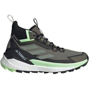 adidas Men’s Terrex Free Hiker Gore-TEX 2.0 Hiking Shoes(Olive Strata/Silver Green/Aurora Bla)