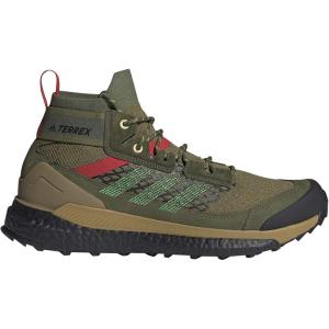 adidas Men’s Terrex Free Hiker Gore-TEX 2.0 Hiking Shoes(Wild Pine Vivid Green Vivid Red)