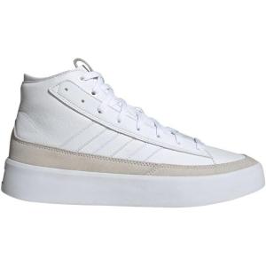 adidas Znsored Hi Prem Leather, Shoes-Mid (Non-Football) Unisex-Adult(White/White/White)