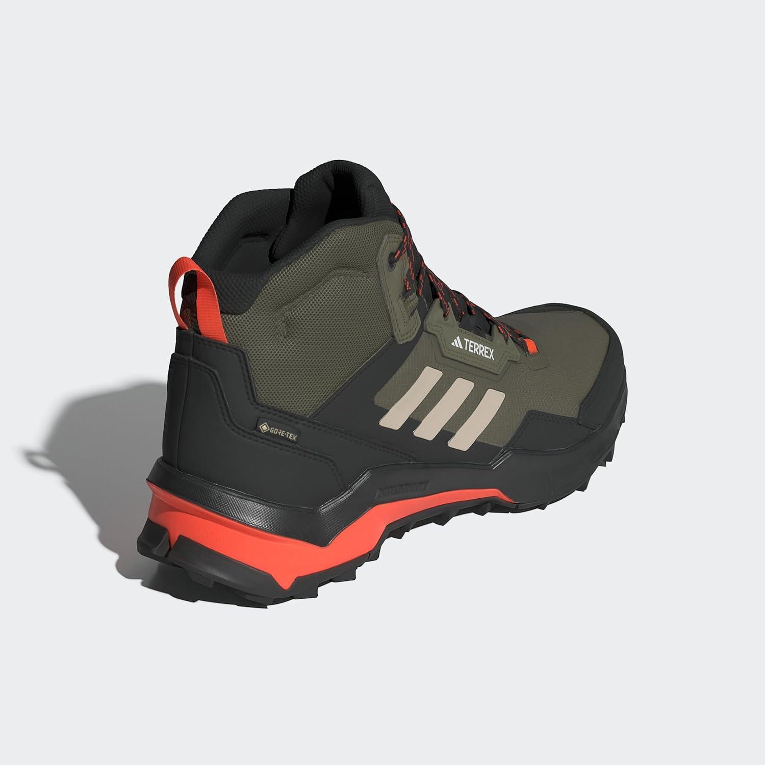 imageadidas Mens Terrex Ax4 Mid Goretex Hiking ShoesOlive StrataWonder BeigeBlack
