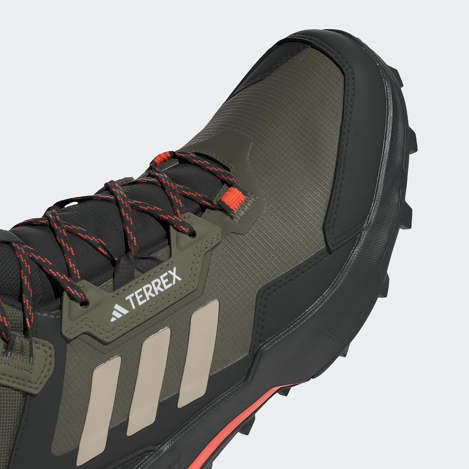 imageadidas Mens Terrex Ax4 Mid Goretex Hiking ShoesOlive StrataWonder BeigeBlack