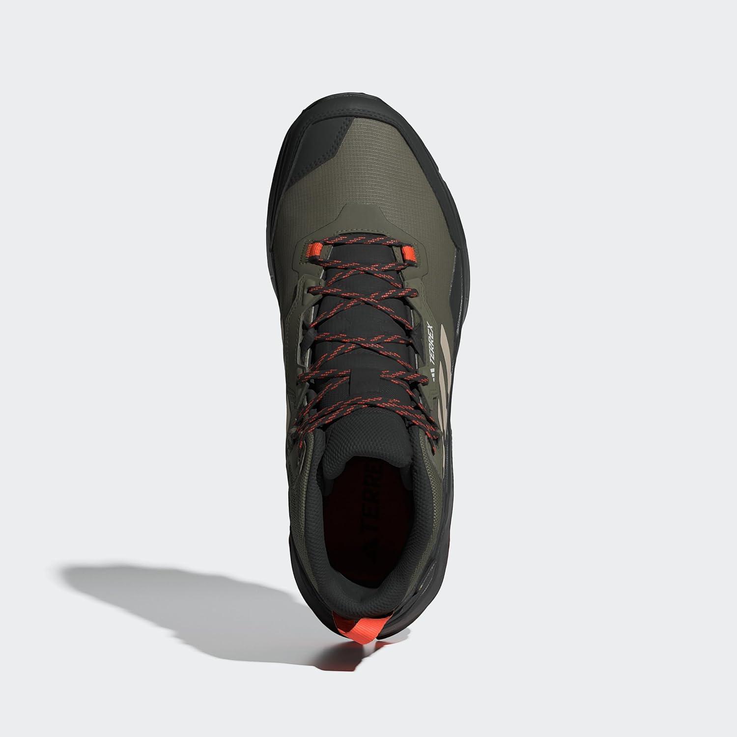 imageadidas Mens Terrex Ax4 Mid Goretex Hiking ShoesOlive StrataWonder BeigeBlack
