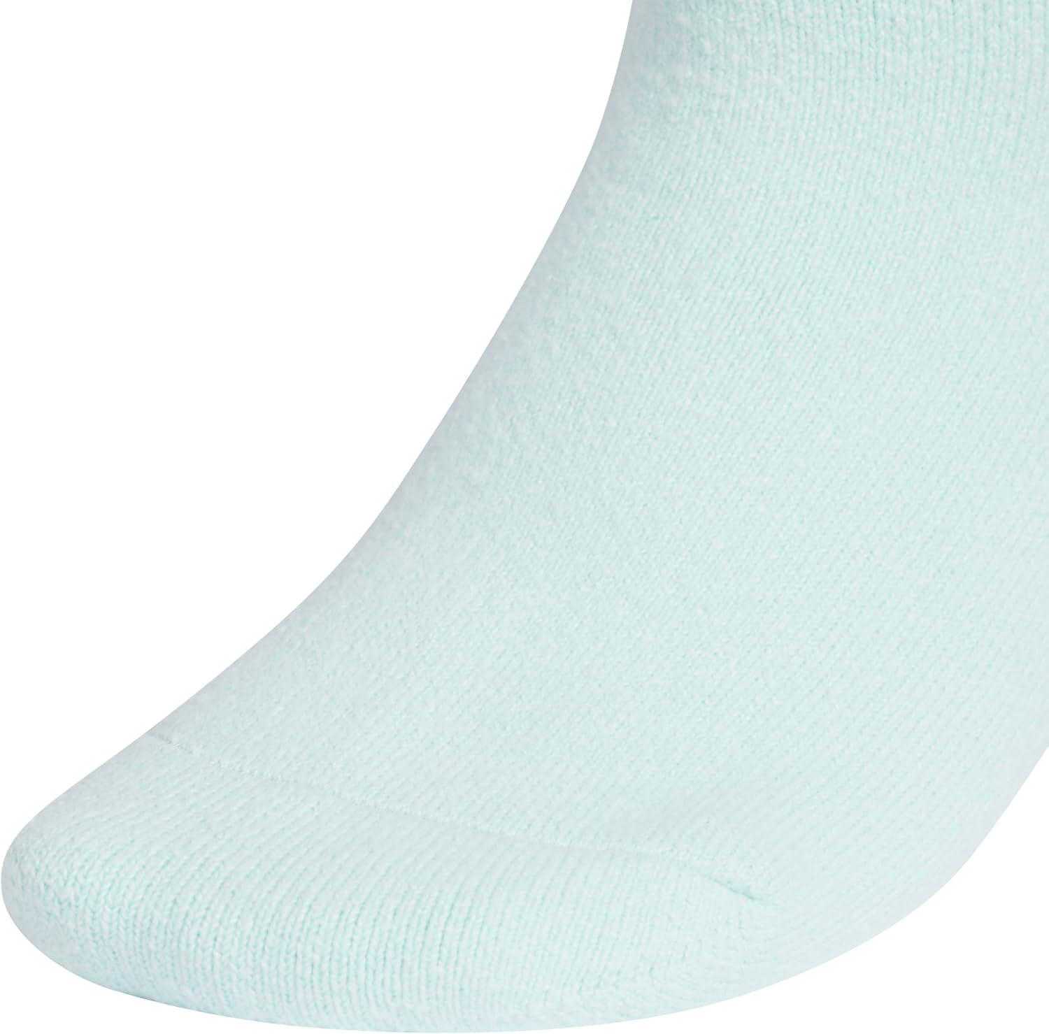 imageadidas Womens Super Soft Cushioned Comfort Cozy Crew Socks 3PairHalo Mint GreenClear PinkPreloved Ink Blue