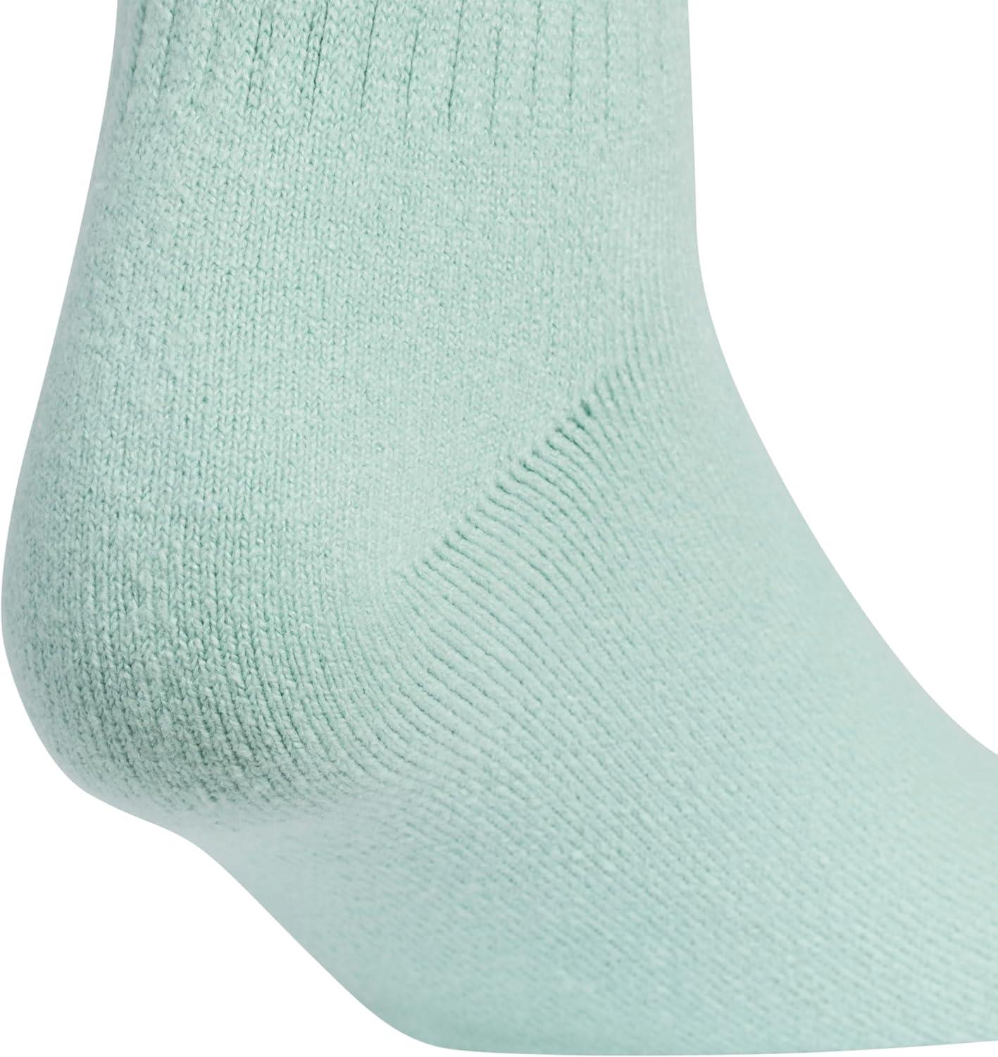 imageadidas Womens Super Soft Cushioned Comfort Cozy Crew Socks 3PairHazy GreenWonder BeigeWonder White