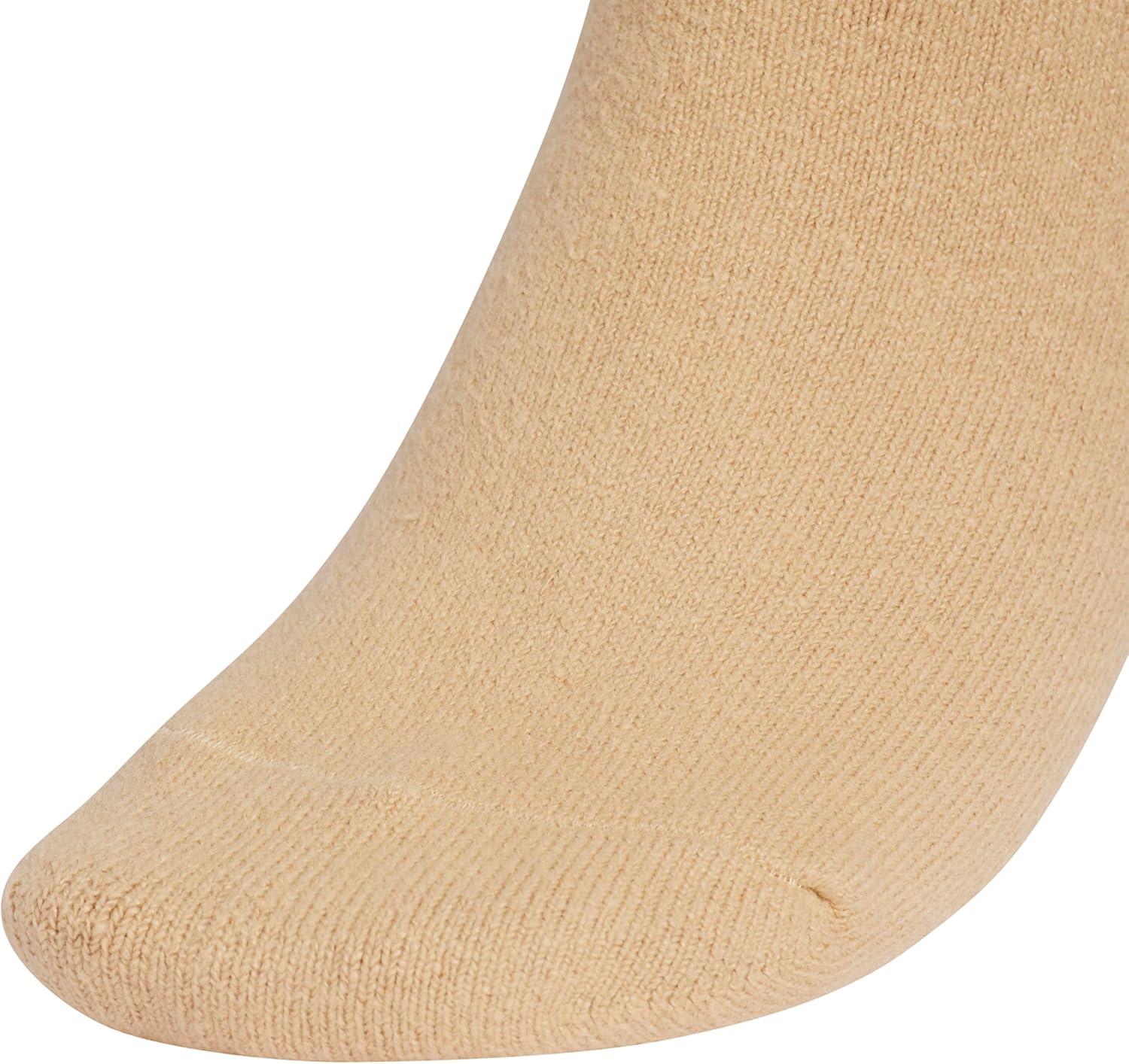 imageadidas Womens Super Soft Cushioned Comfort Cozy Crew Socks 3PairWarm Sandstone BeigeWonder WhiteWhite