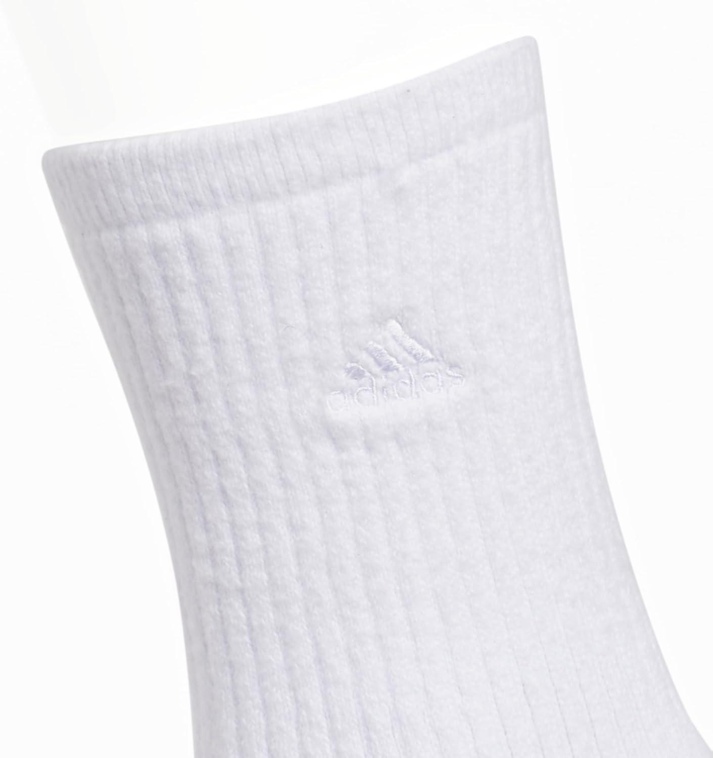 imageadidas Womens Super Soft Cushioned Comfort Cozy Crew Socks 3PairWhiteBlackClear Onix Grey