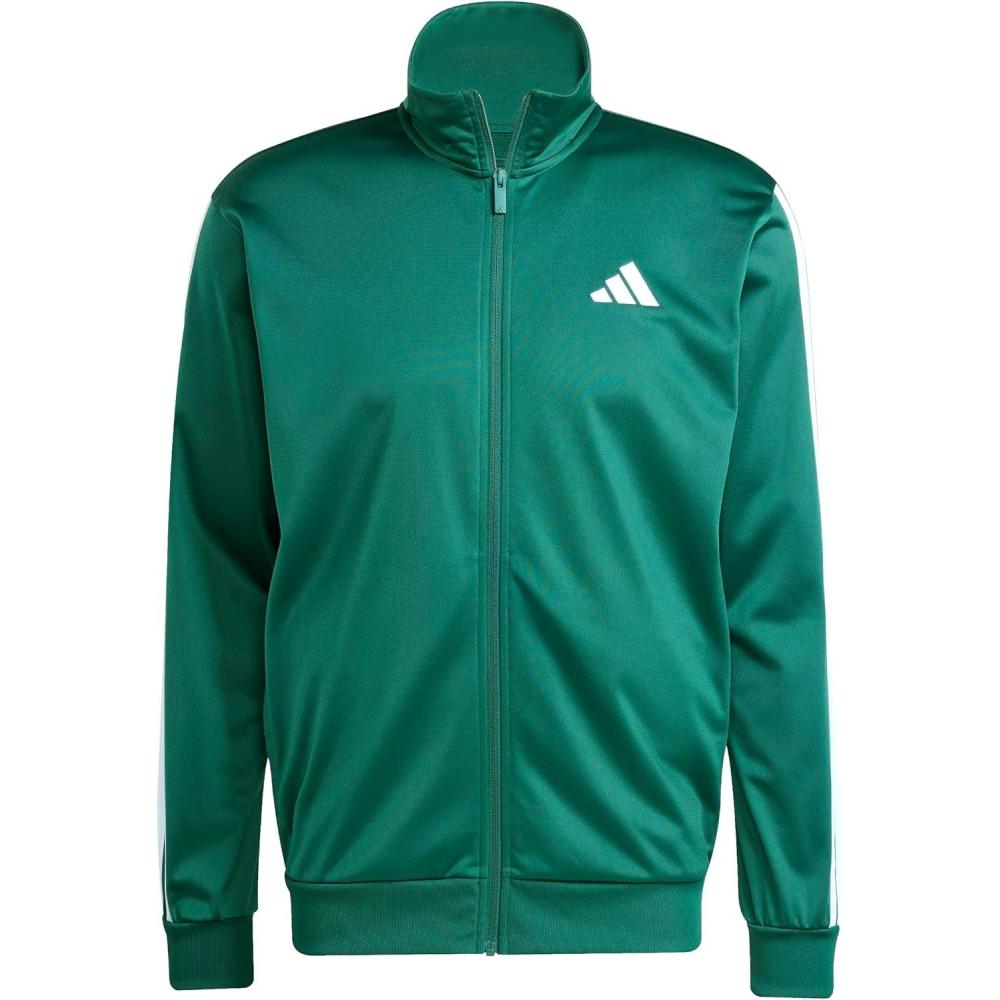 imageadidas Mens Essentials Warmup 3stripes Track TopCollegiate Green