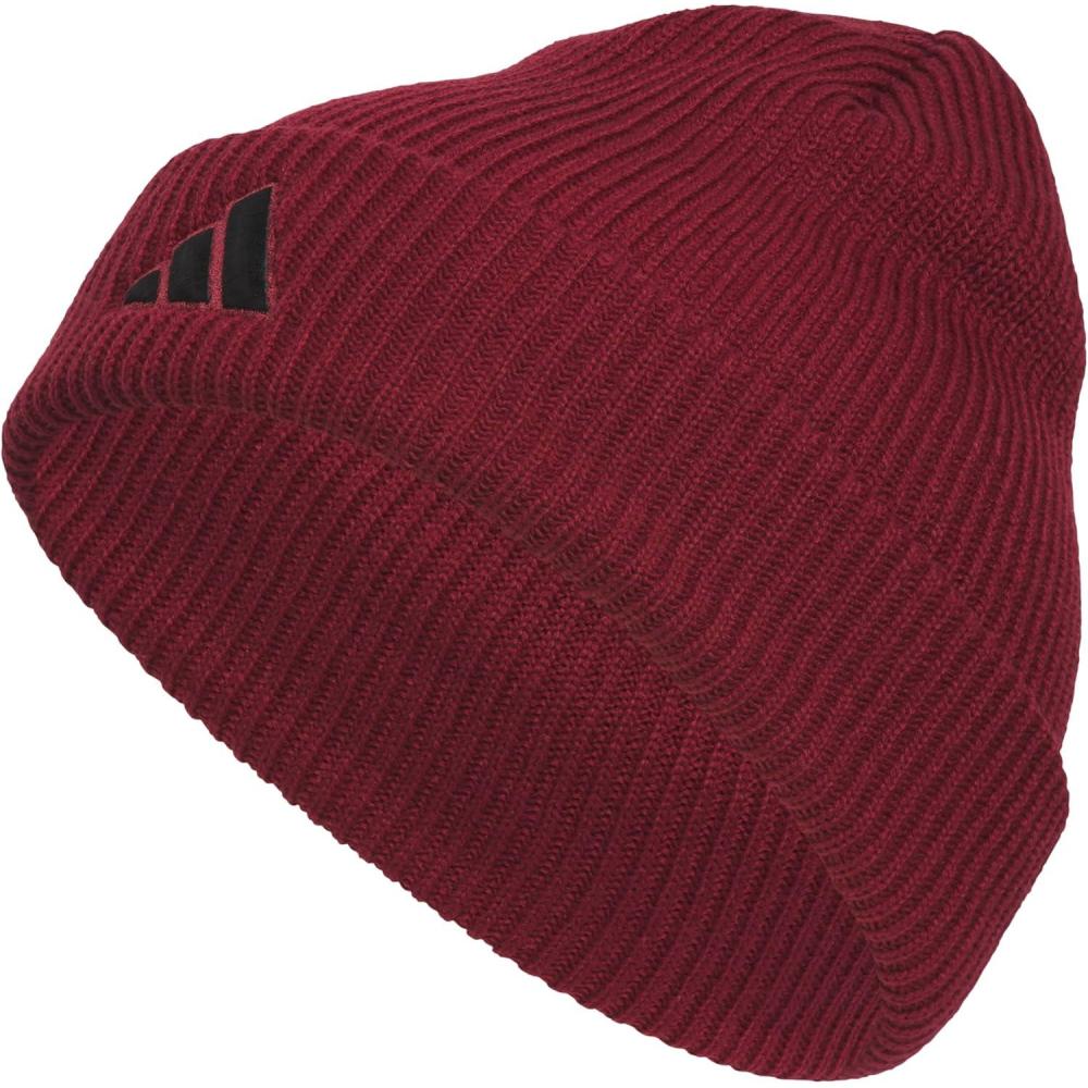 imageadidas Mens Team Issue Beanie Standard Fit Cuffed Acrylic Knit HatCap for WinterCollegiate BurgundyBlack20