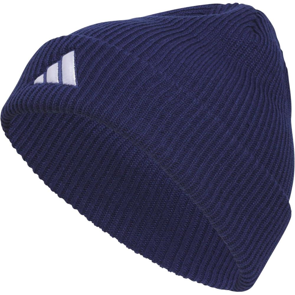 imageadidas Mens Team Issue Beanie Standard Fit Cuffed Acrylic Knit HatCap for WinterDark BlueWhite20