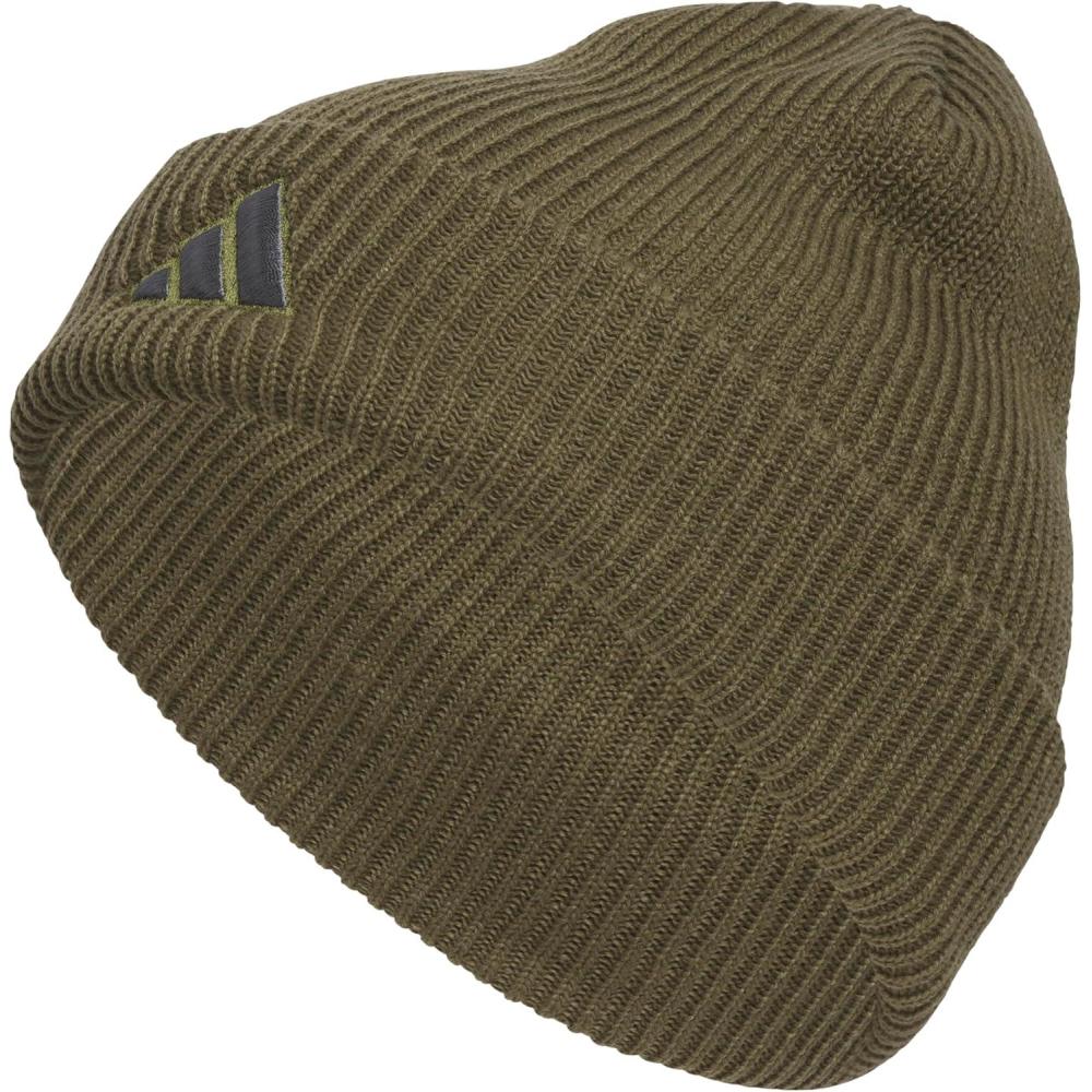 imageadidas Mens Team Issue Beanie Standard Fit Cuffed Acrylic Knit HatCap for WinterOlive Strata GreenGrey Six20