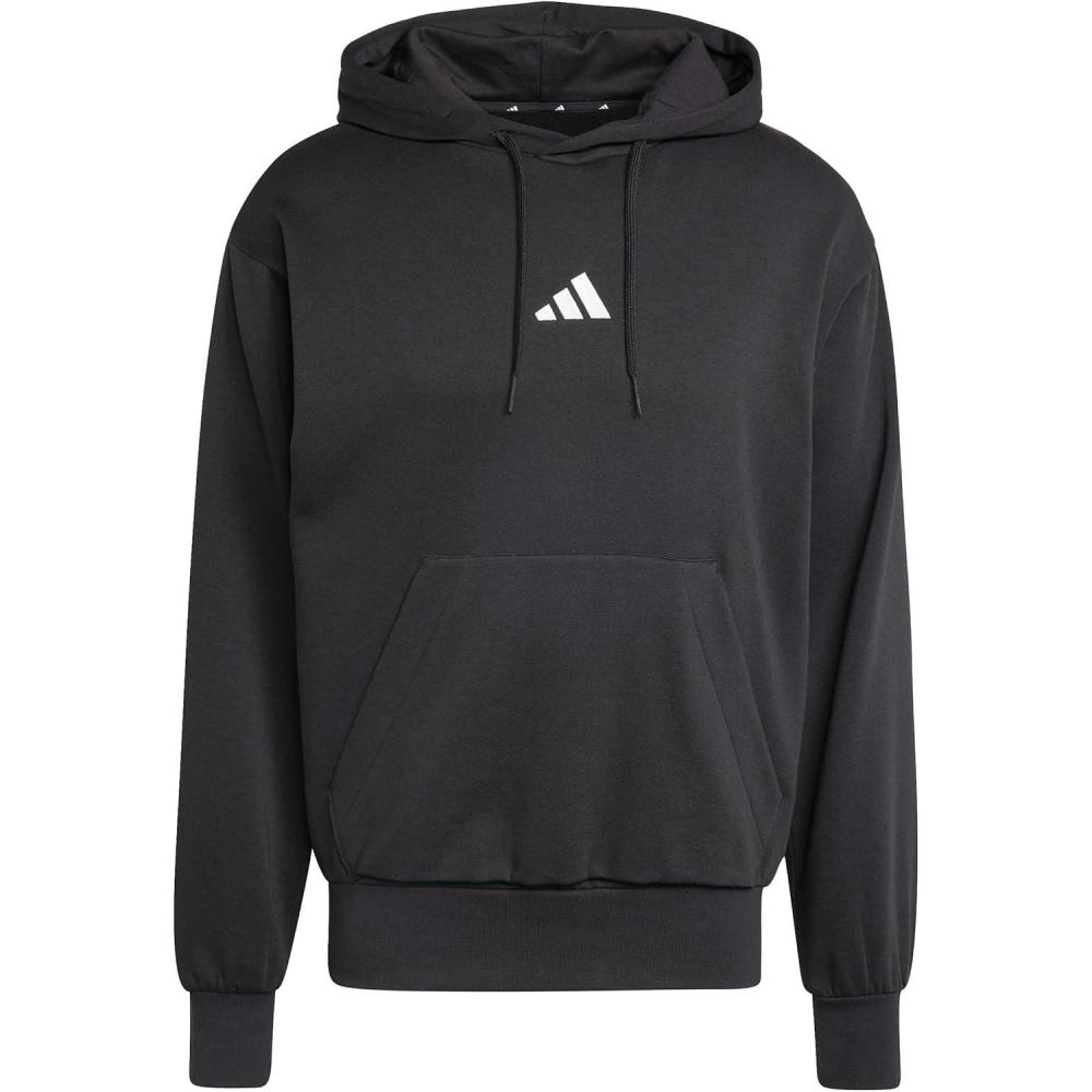 imageadidas Originals Mens Essentials Feel Cozy Fleece Hoodie SweatshirtBlackWhite