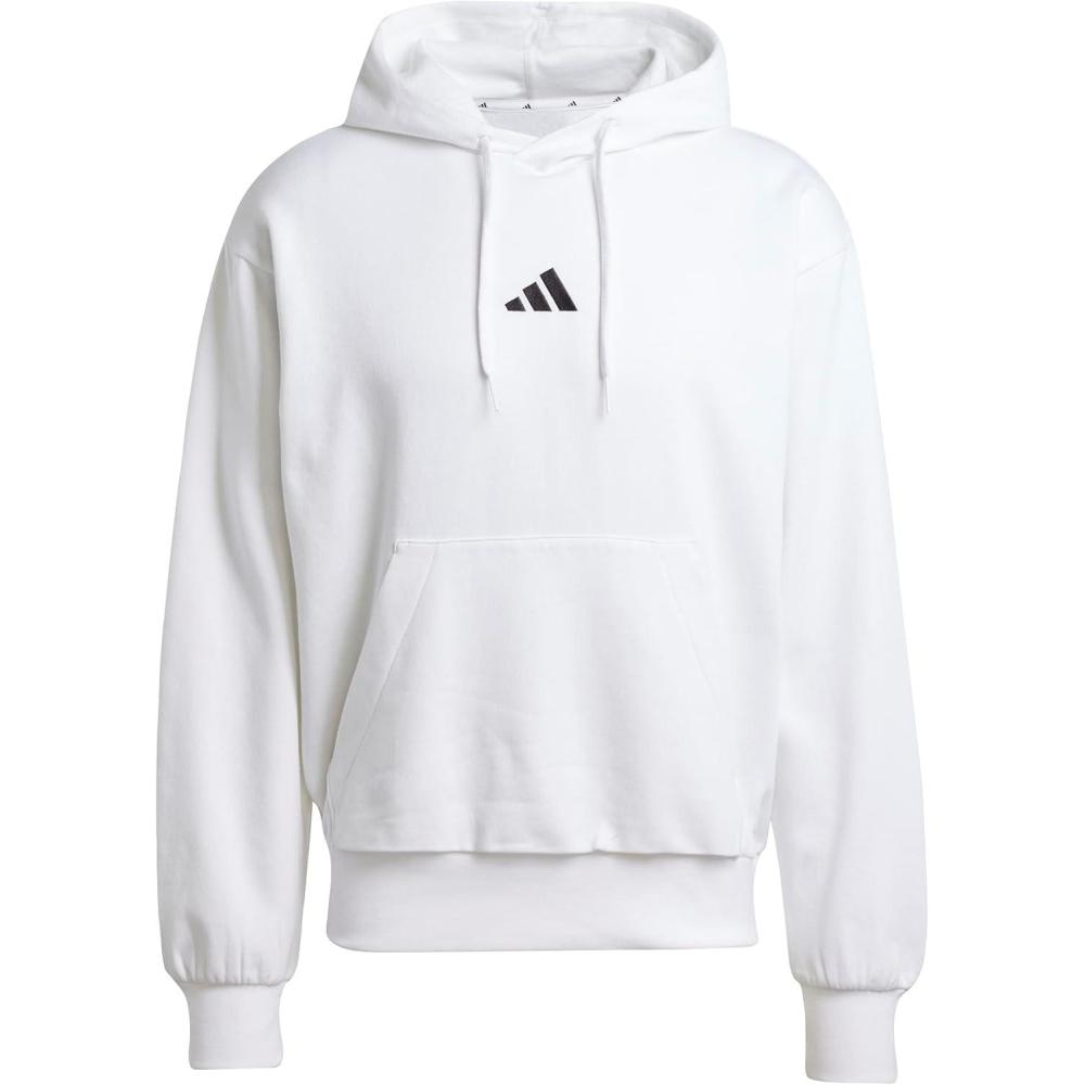 imageadidas Originals Mens Essentials Feel Cozy Fleece Hoodie SweatshirtWhiteBlack