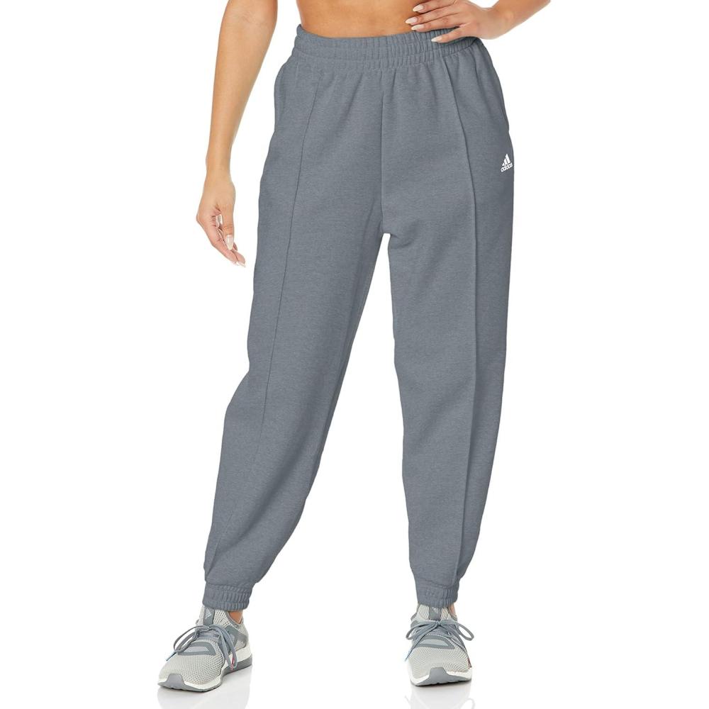 imageadidas Womens Studio Fleece PantsBlue OxideWhite