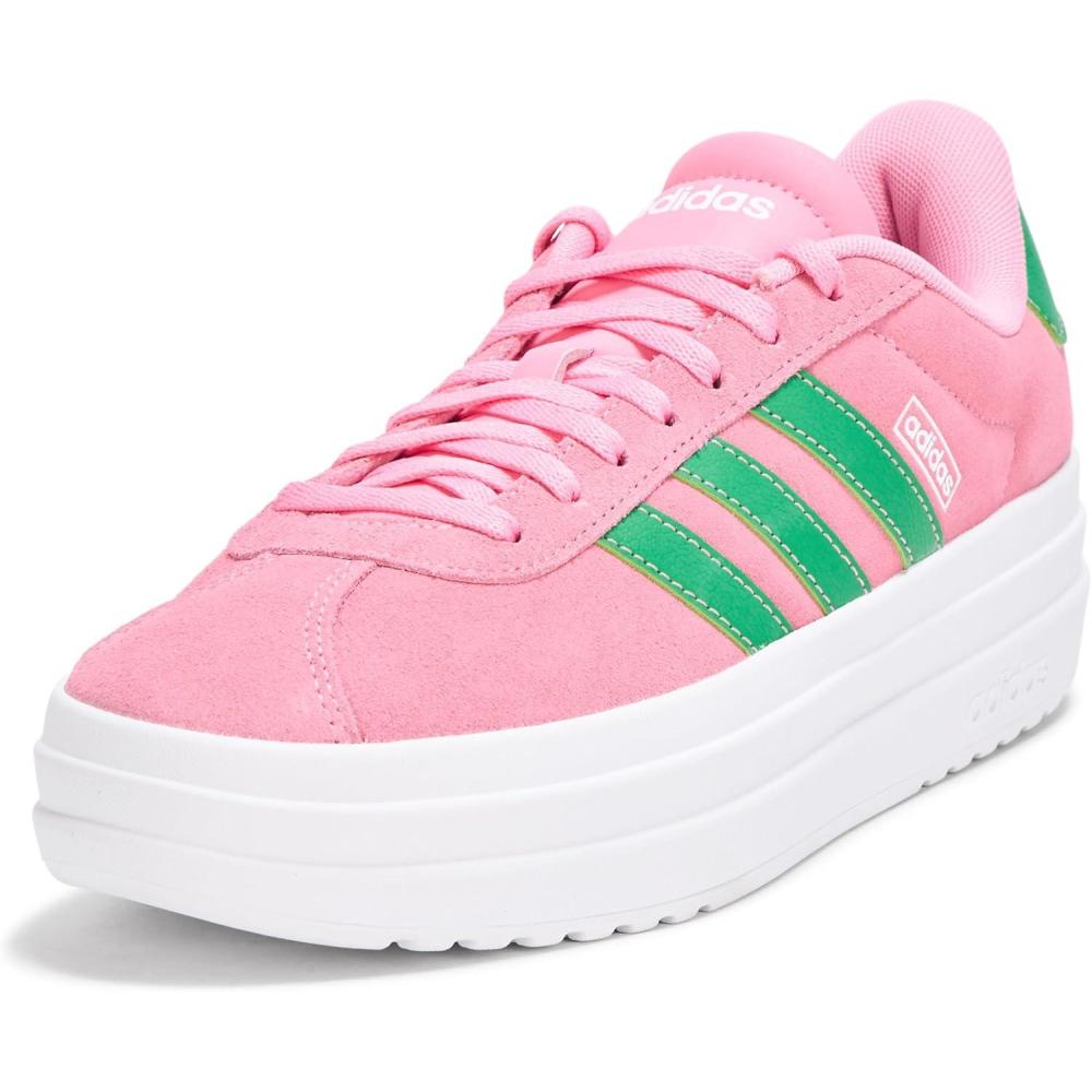 imageadidas Womens Vl Court Bold SneakerBliss PinkGreenWhite
